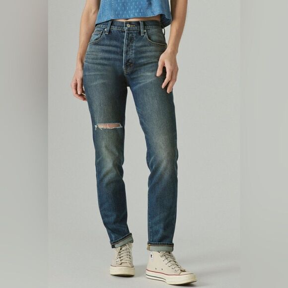 Lucky Brand Drew Mom high rise taper jeans size 28 - Picture 3 of 16